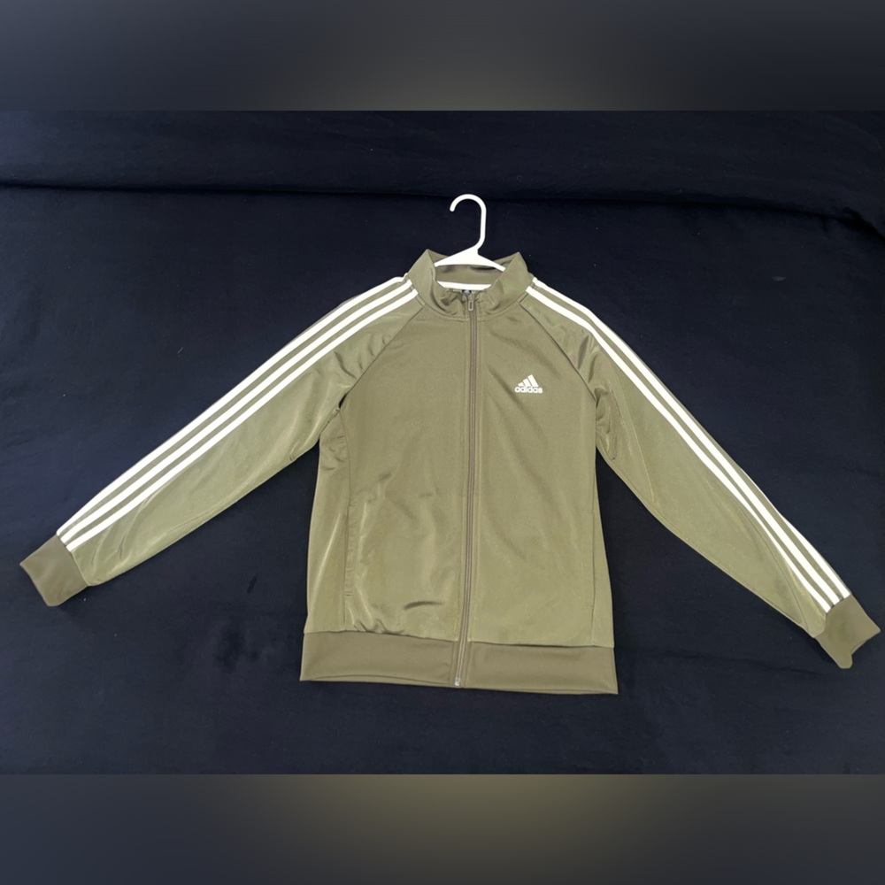Adidas 3 Stripe Zip Up Jacket